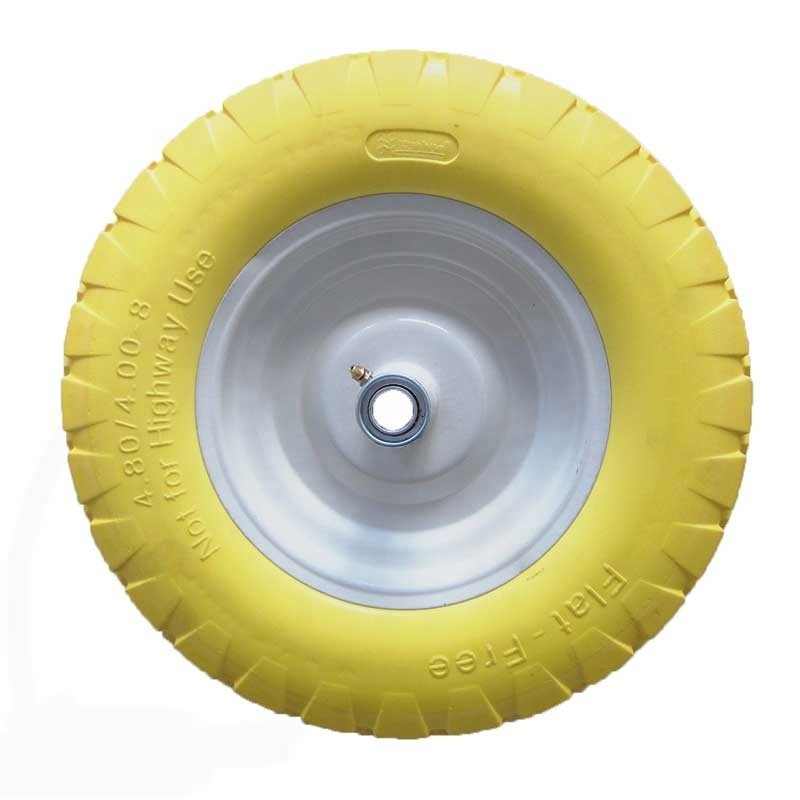 4.80/400-8 Wheelbarrow Polyurethane Foam Tires 16 Inch Flat Free Wheel