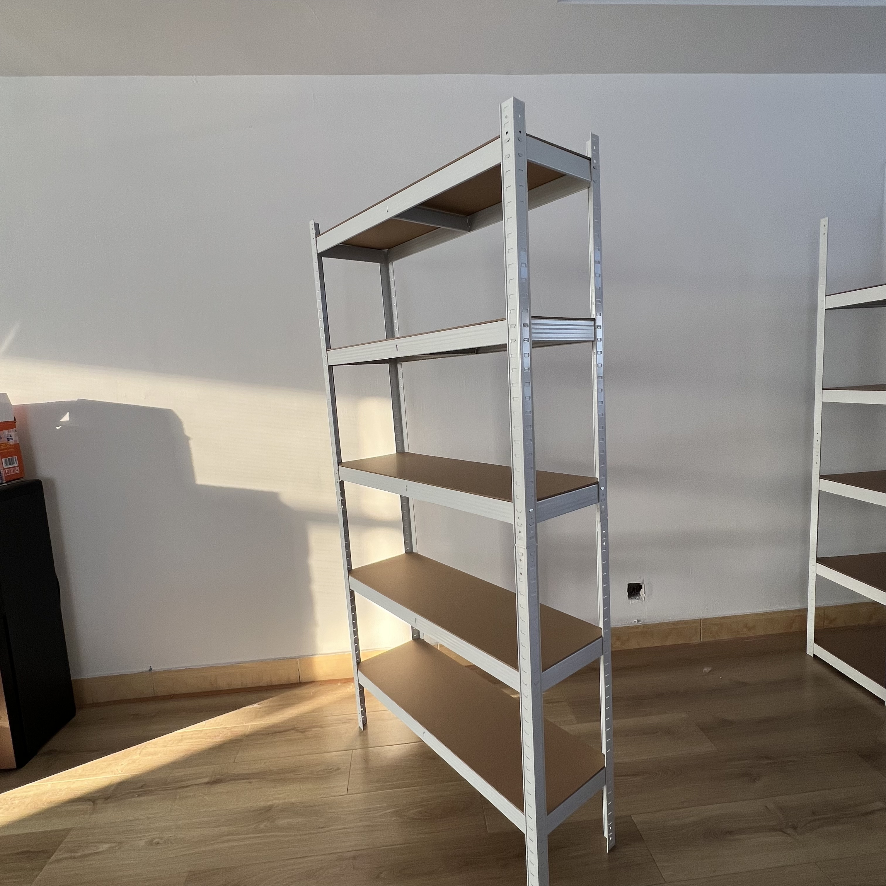 Unit Metal Garage Shelf Metal storage racks Boltless Shelving Systems Steel 5 Tiers Heavy Duty Shelving Steel Racking