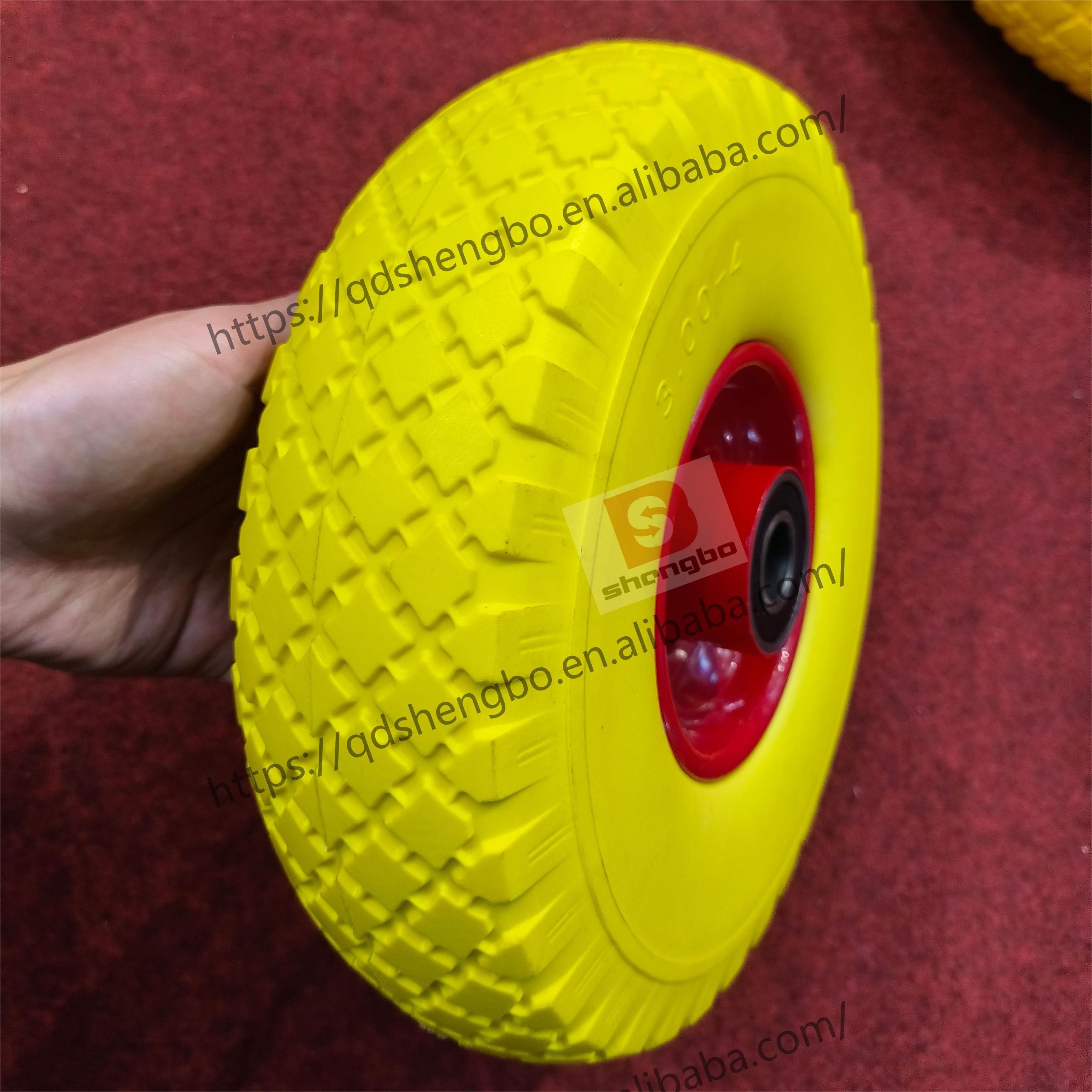 10 inch flat free PU wheel 260x85 3.00-4 pu foam wheel flat free wheels