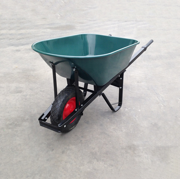 Steel tray with wood handle heavy duty concrete Wheelbarrow WH6601