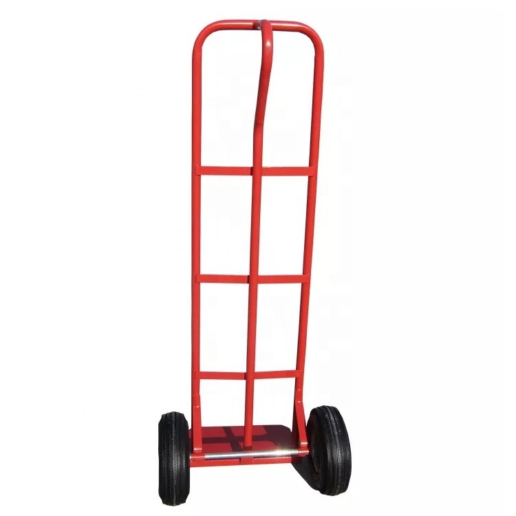 Domestic Industrial Warehouse Inflatable Wheel Heavy Duty Platform HT1805 Handle Steel Hand Truck Trolley