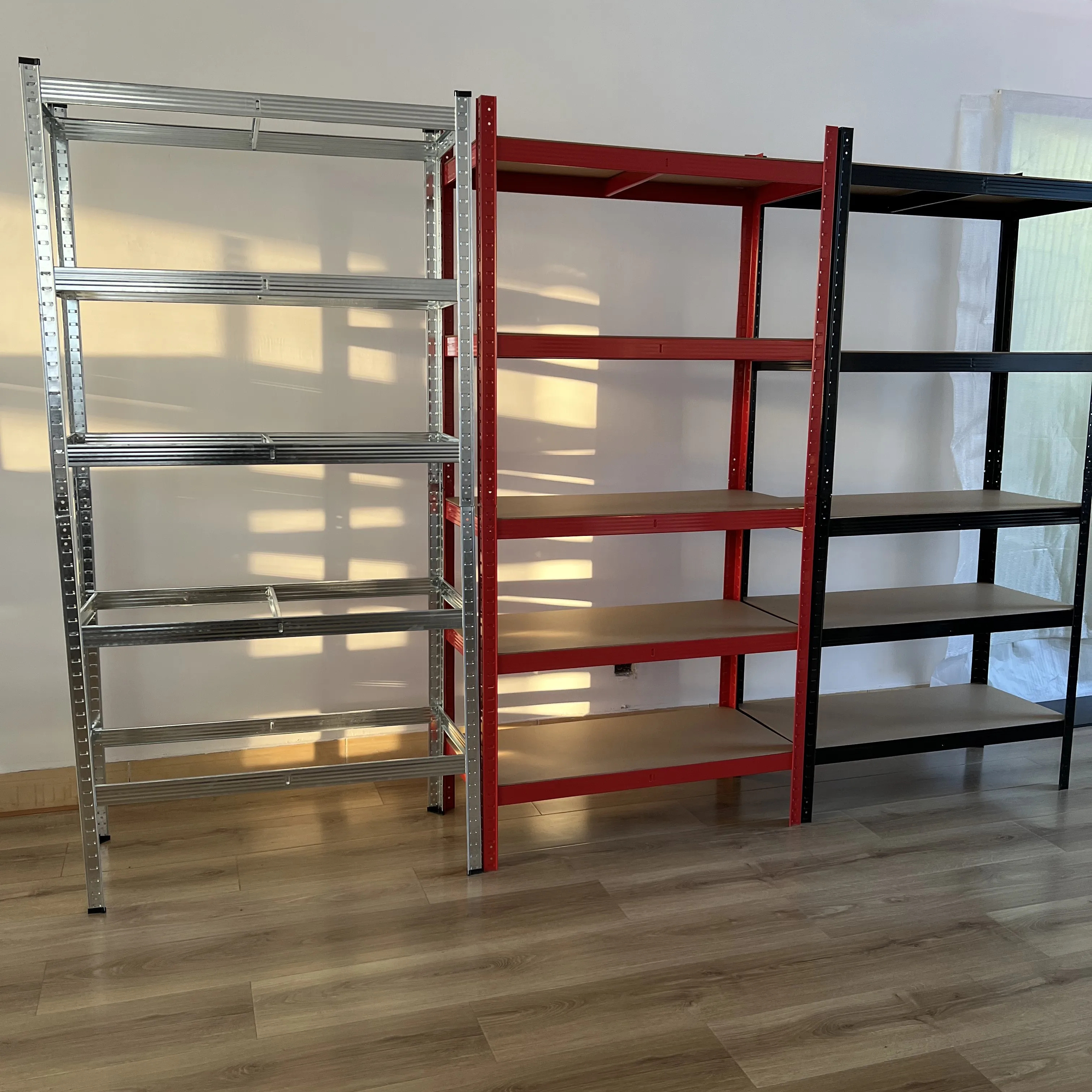 Unit Metal Garage Shelf Metal storage racks Boltless Shelving Systems Steel 5 Tiers Heavy Duty Shelving Steel Racking