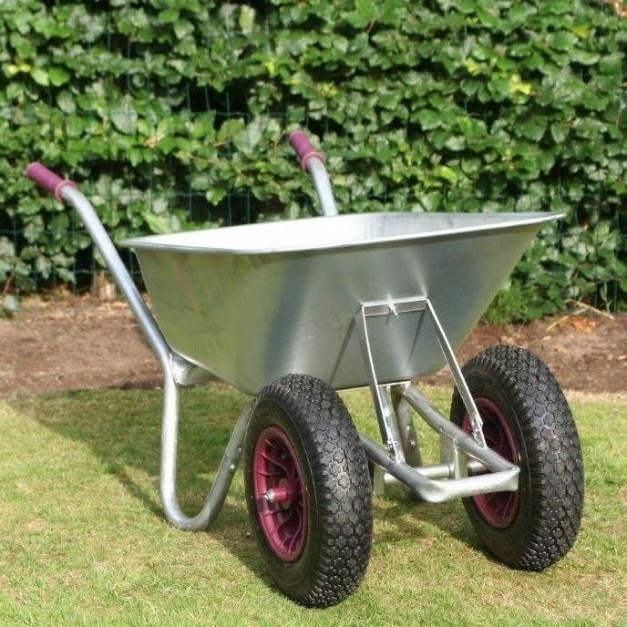 heavy duty wheelbarrow double wheel wheelbarrow industrial wheelbarrow