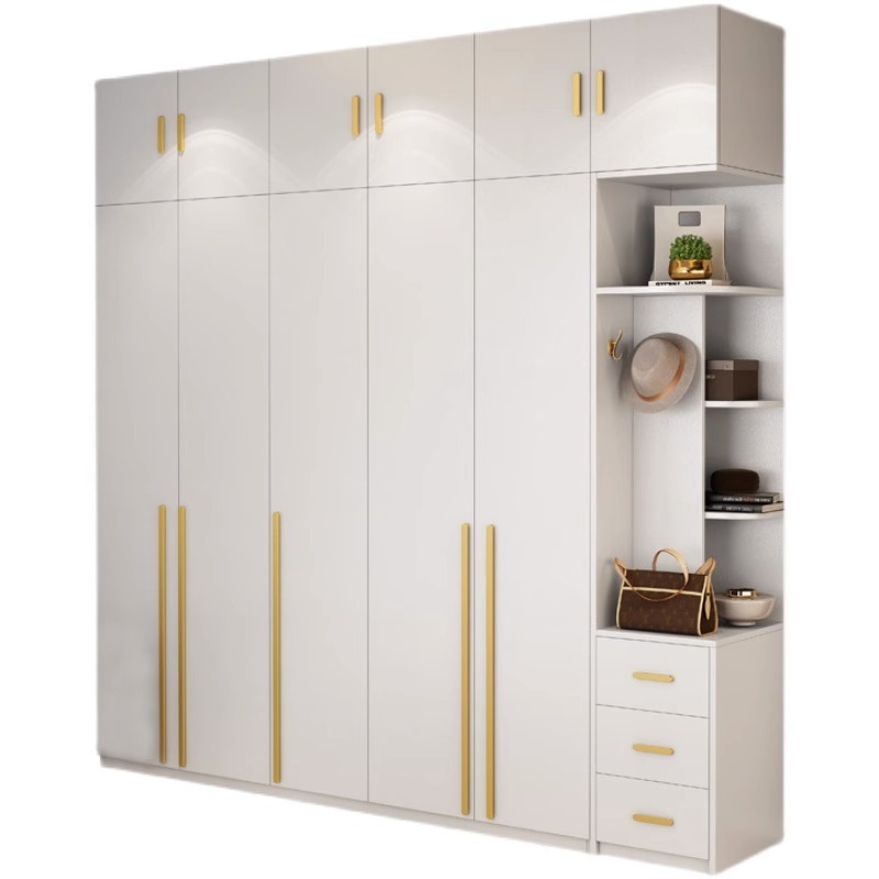 Home bedroom children's cabinet storage Aluminium wardrobe sliding door locker Wardrobe Clothes Organizer