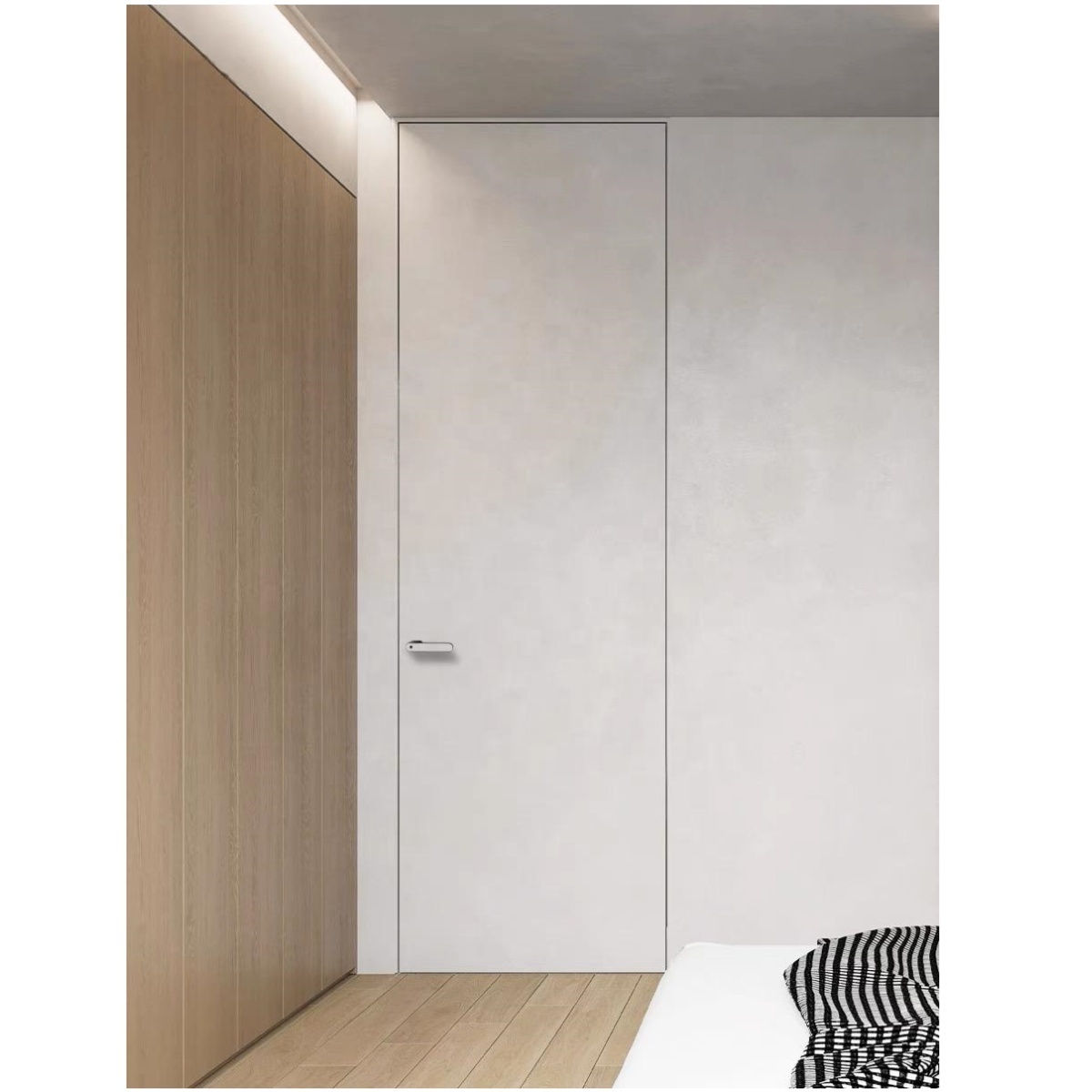 Shengmet Modern White Interior fireproof doors Aluminum waterproof Bedroom Door laminate Door Design with Good quality