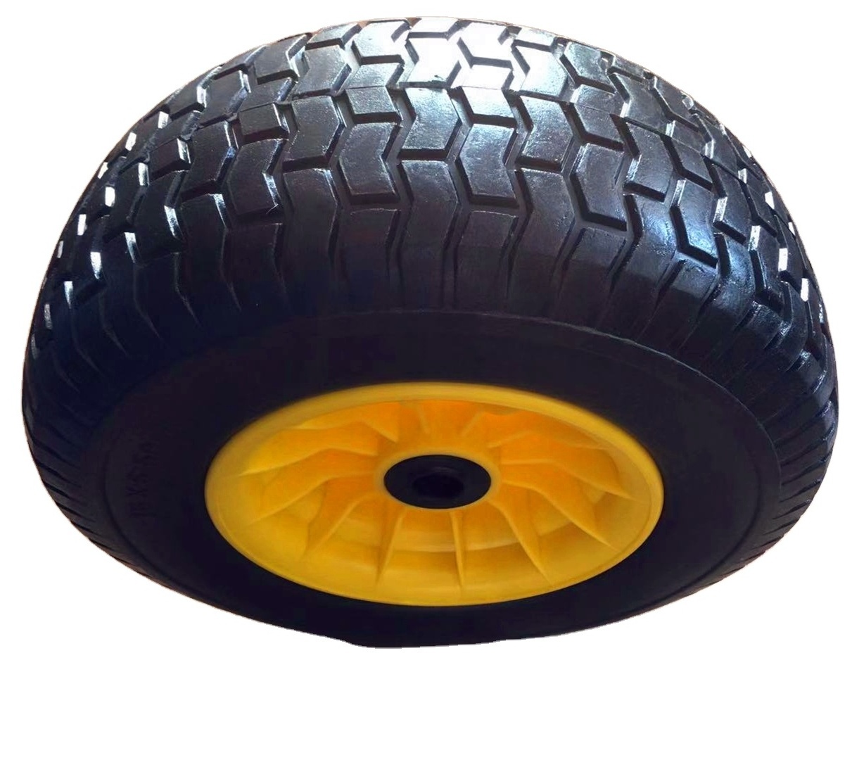 High Quality Heavy Duty Flat Free 16 inch 650-8 PU Foam Wheel Solid Tire Wheel used for hand trucks and wheelbarrow