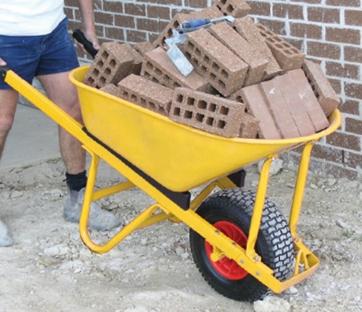 Wheelbarrow Plastic Poly Tray 100L large wheel 6.50--8 for Australia