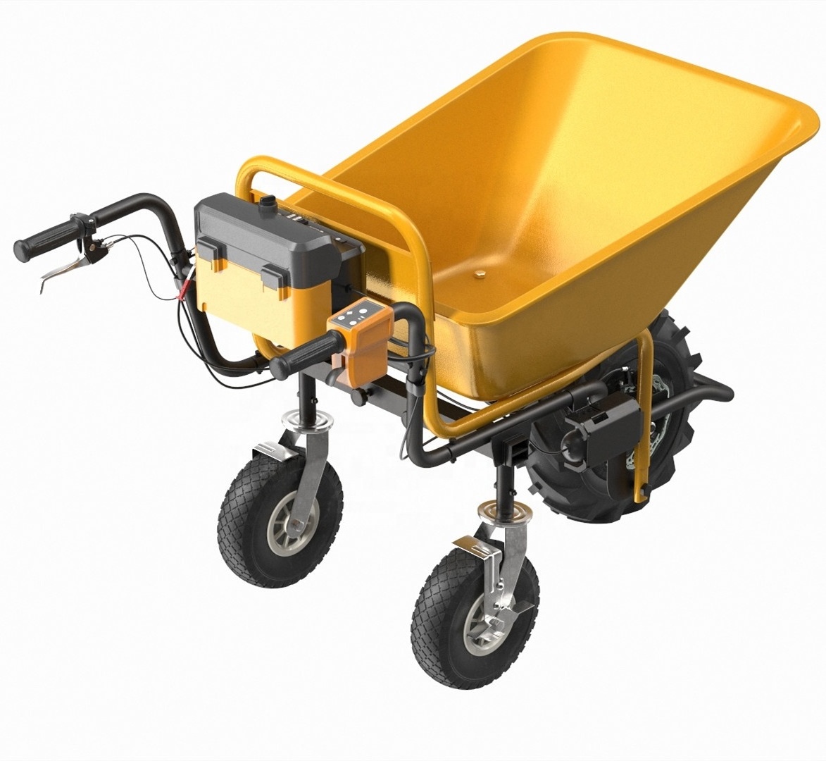 Utility Service Cart Wheelbarrow Power Wagon Super Duty Electric Power-Assisted Wheelbarrow