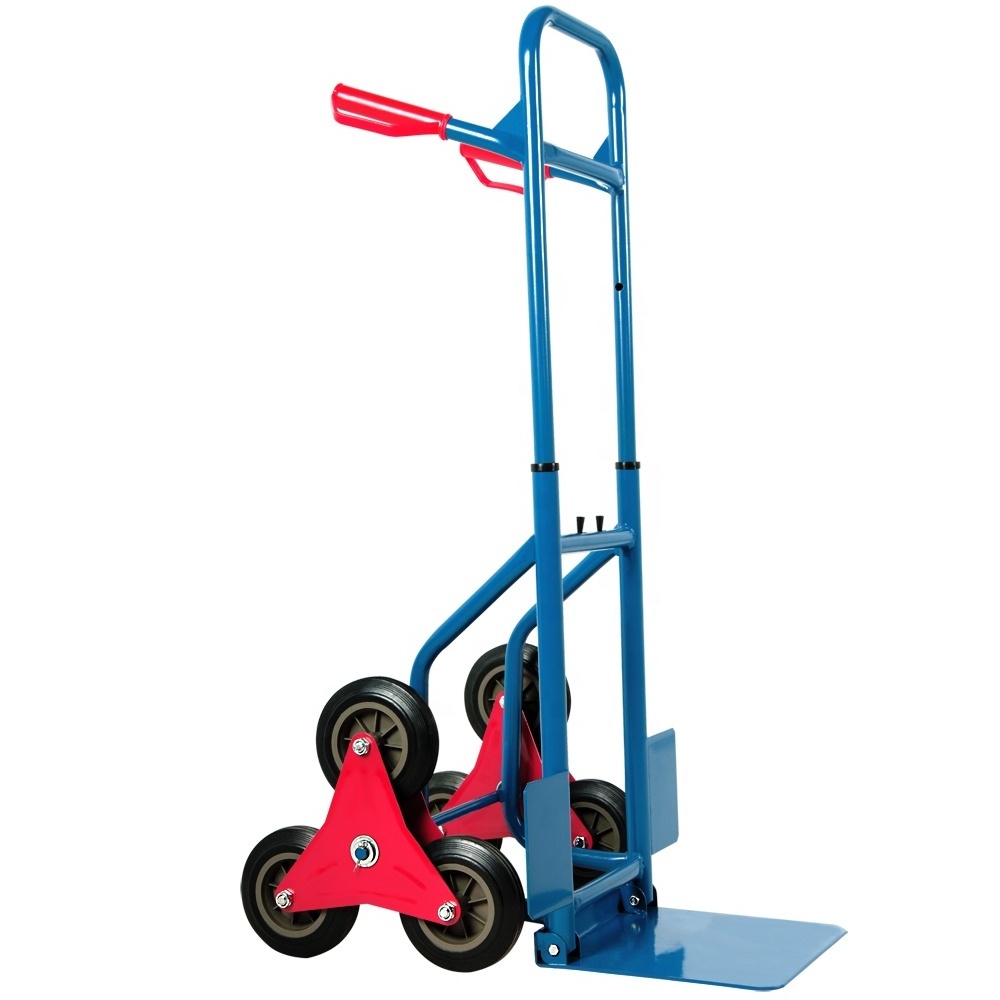 Hand trolley 200KG sack truck barrow tri wheel trolley stair climber cart