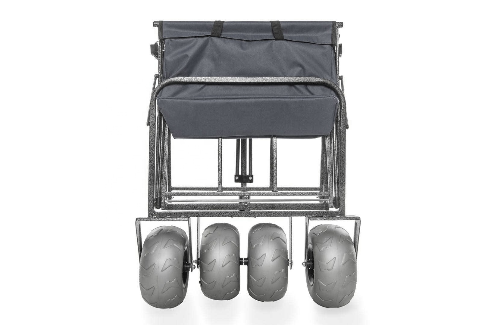 Outdoor Heavy Duty Collapsible Foldable Beach Cart With Balloon Wheels for Sand Garden Wagon Camping Beach Wagon