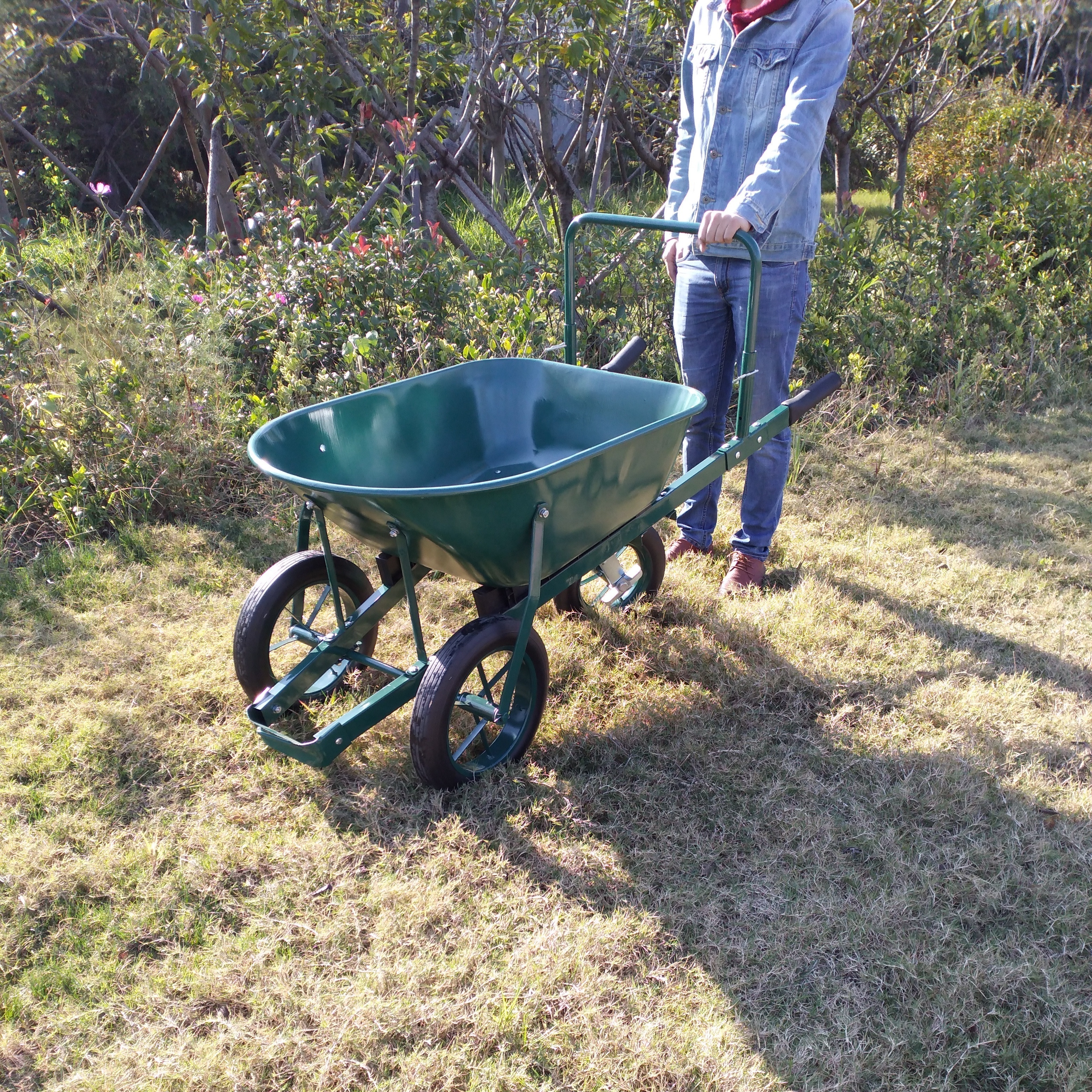 Three wheels wheelbarrow Contractor wheel barrow heavy duty garden construction wheelbarrow