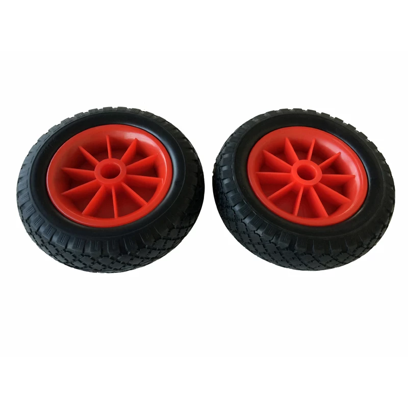 Kayak Trolley Wheels 25.4cm 22.35mm Spare Puncture Proof Black Tyre on Red Wheel for Kayak Canoe Trolley/ Carrier Jockey