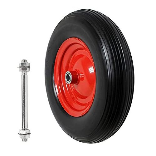 Solid rubber wheelbarrow wheel Puncture Proof 15.3 inch Tyre