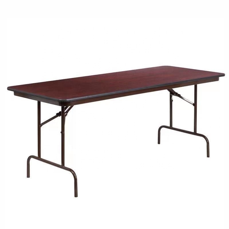 NEW 6 foot Floyd  High Pressure Mahogany Laminate Folding Training Table Wholesale