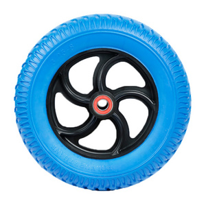 14" Puncture Proof Blue Wheel Size 3.25-8 20mm Axle Bore Heavy Duty Wheelbarrow