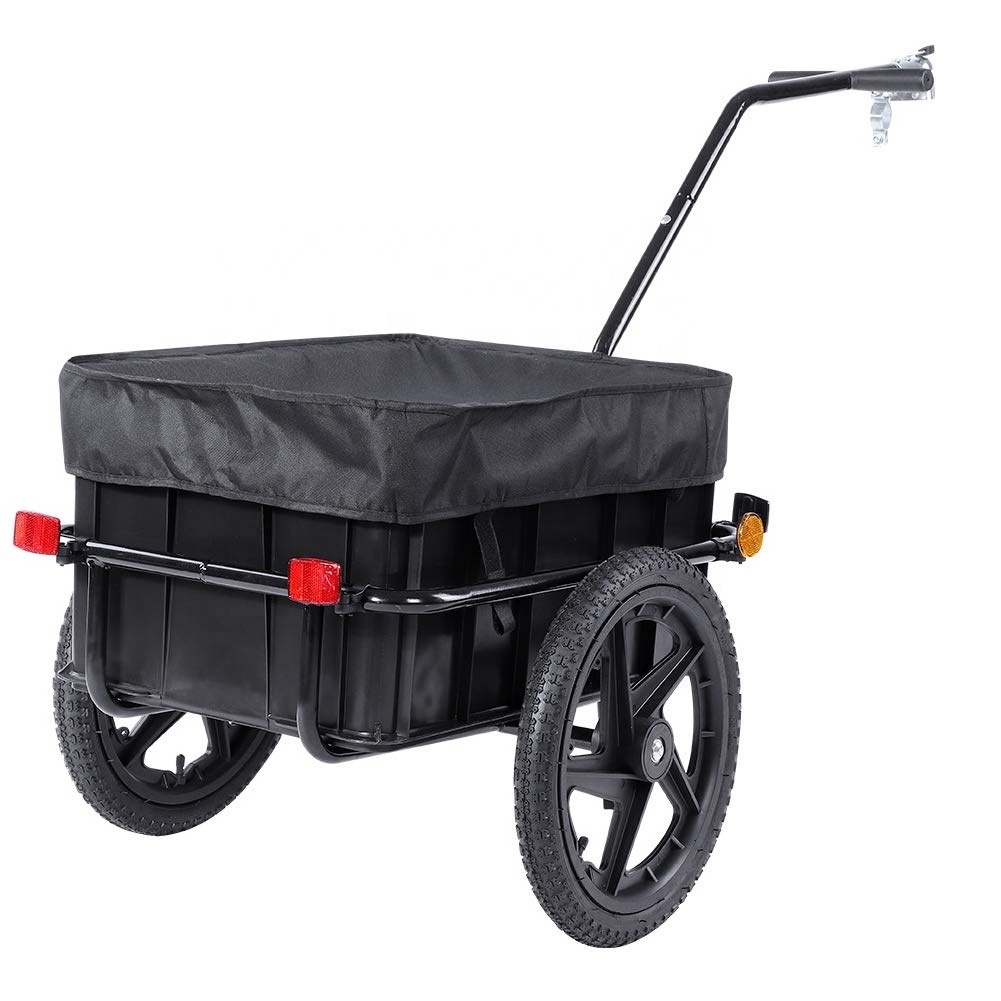 Bike Bicycle Cargo Trailer 50kg Transport Carrier Tow Cart Trolley