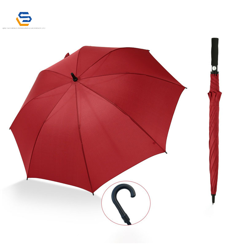 QDshensuli Hot sale umbrella wood china advertising umbrella brown sunshade yellow cane umbrella