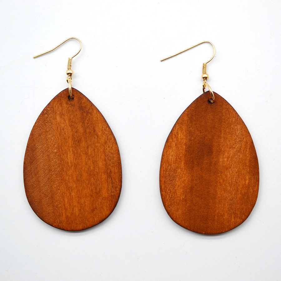 Designer Earrings Popular Brands Handmade Fashion Jewelry Women Natural Rattan Wood Custom Personalized Wooden Earrings