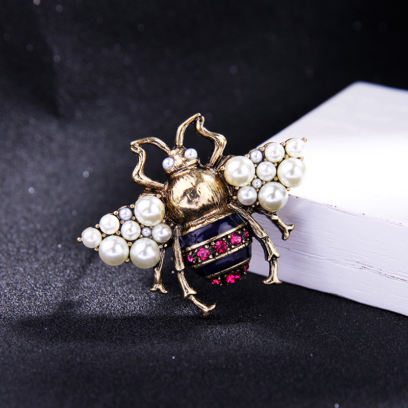 New Designs Luxury Bow Colors Rhinestone Fashion Jewelry Bee Spider Grasshopper  Insect Charm Women Brooches Pin