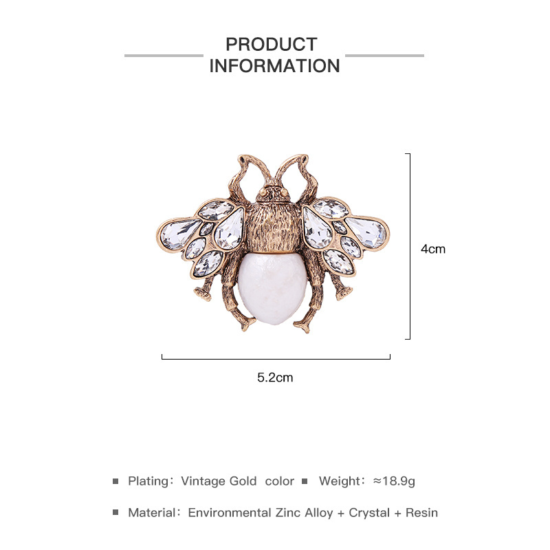 New Designs Luxury Bow Colors Rhinestone Fashion Jewelry Bee Spider Grasshopper  Insect Charm Women Brooches Pin