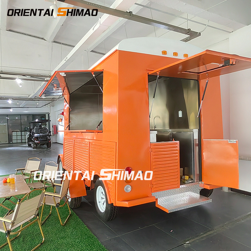 Hot Selling coffee food van vending street food trailer mobile cart retro food truck for sale in usa consession trailer