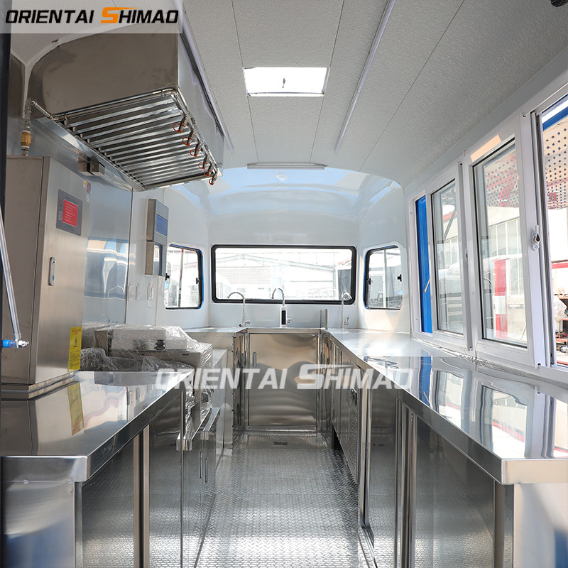 Consession Chinese cheap Modern design mobile vending van electric food truck high quality food truck street food cart