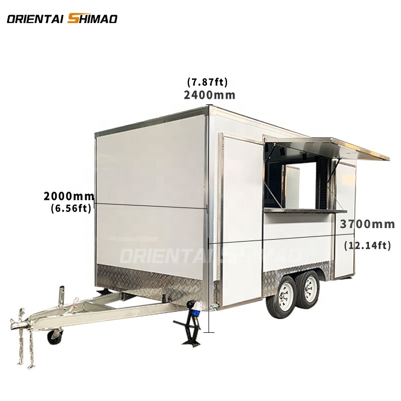 Oriental Shimao Street snack vending equipment newly 3.7m food trailer Ice Cream Cart in Australia