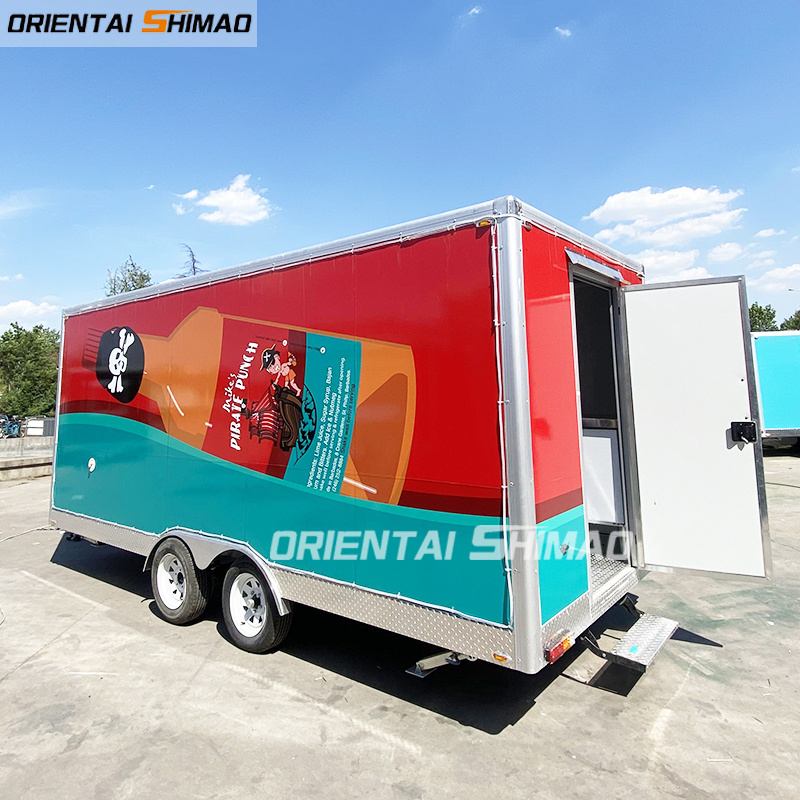 Mobile Fast Food Trailer Trucks Snack Food Cart For Sale Multifunction Food Truck coffee