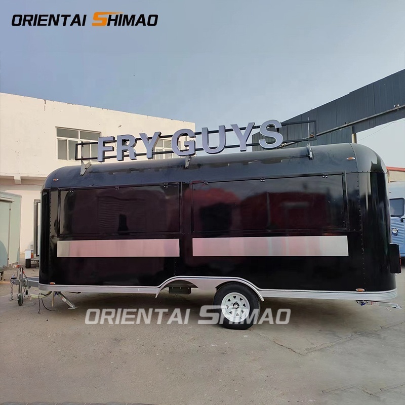 ORIENTAL SHIMAO Australia Standard stainless steel airstream food truck coffee juice fast food bbq food trailer