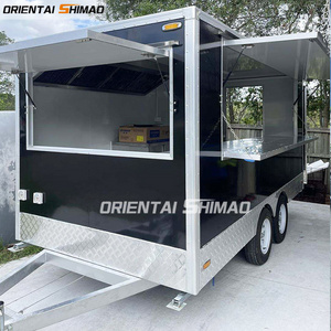 Oriental Shimao USA Standard Mobile Bar Trailers Square Food Truck with Full Kitchen Food Cart