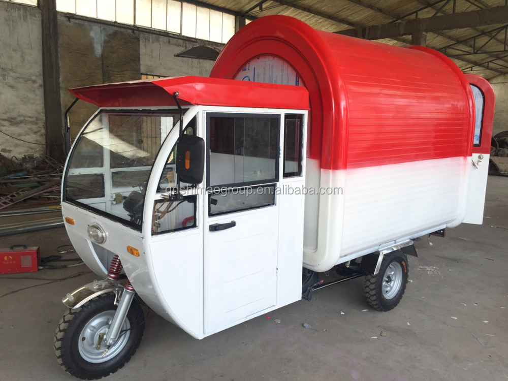 3 Wheels high quality electric tricycle food truck hot dog cart