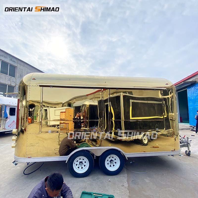 Oriental shimao food warming mobile equipment coffee cart vending concession street fast airstream food trailer truck for sale