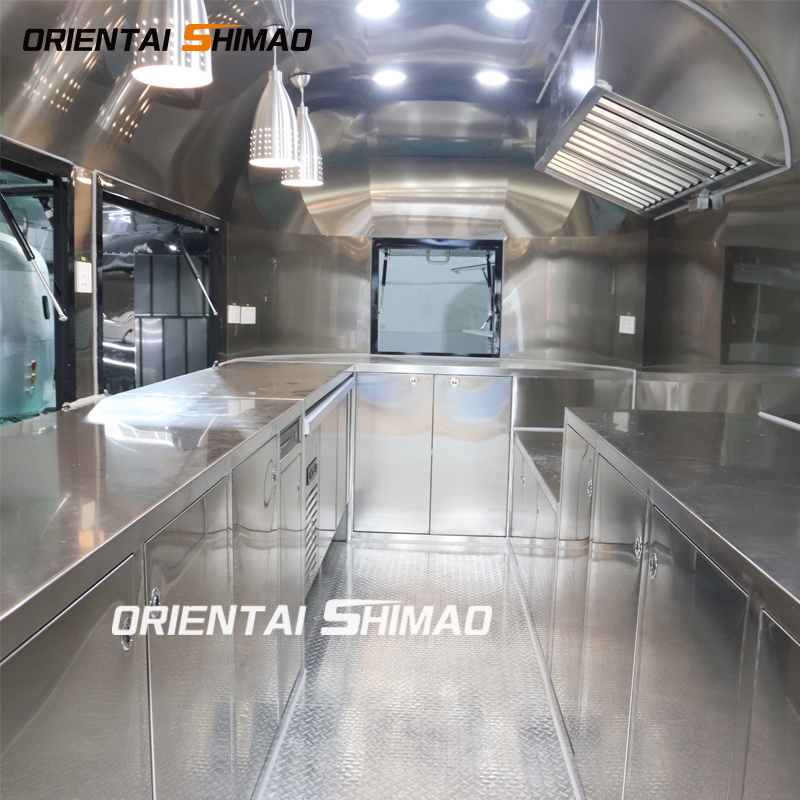 small usa standard cart hot dog restaurant mobile kitchen fully equipped rent food truck trailer with full kitchen