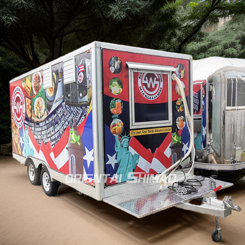 Shimao Oriental Mobile Food Cart Trailer Ice Cream and Coffee Vending Truck with Wheel for Restaurant and Winery