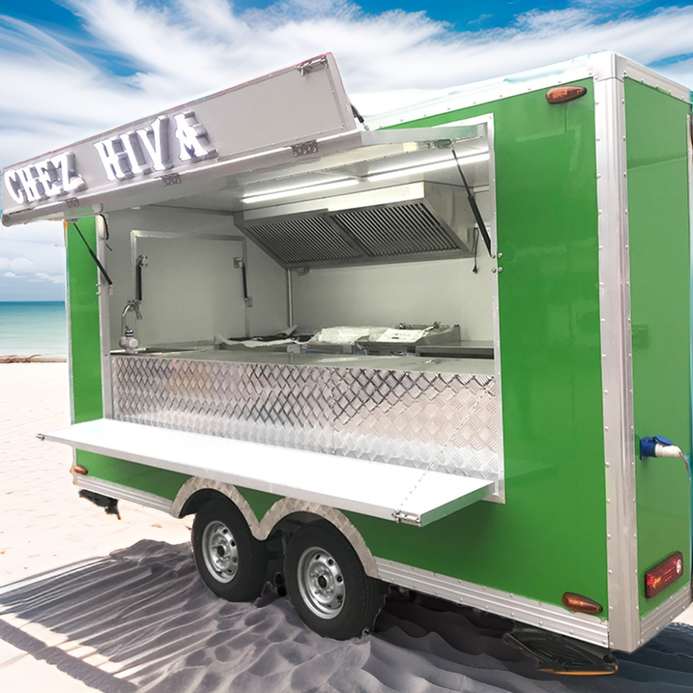 Oriental shimao street food vending carts mobile fast food truck van ice cream cart food trailers with freezer for sale europe