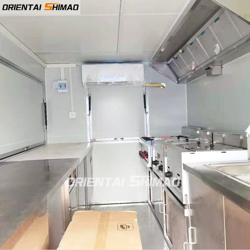 Shimao Oriental Mobile Food Cart Trailer Ice Cream and Coffee Vending Truck with Wheel for Restaurant and Winery