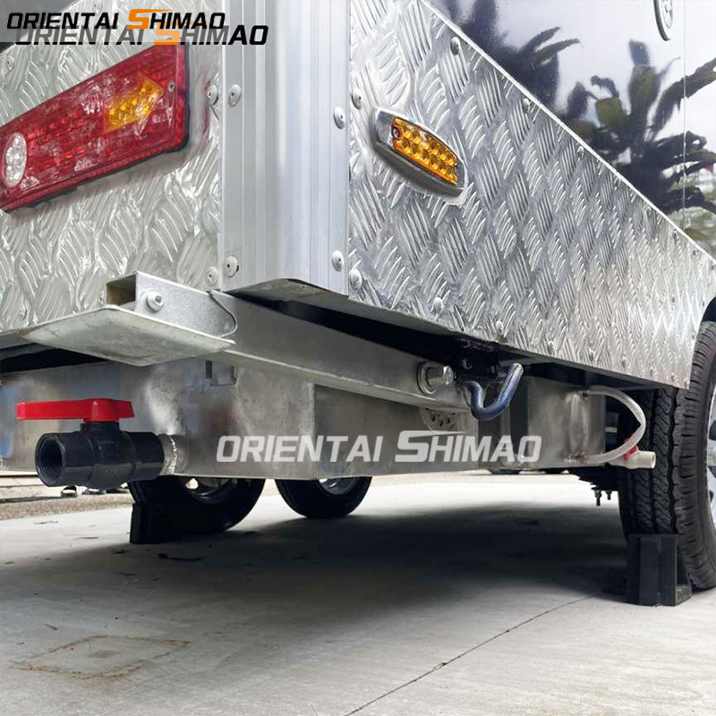 Oriental Shimao USA Standard Mobile Bar Trailers Square Food Truck with Full Kitchen Food Cart