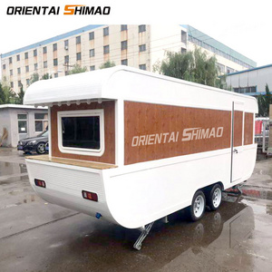 Customized top quality fiberglass enclosed food vending trailer