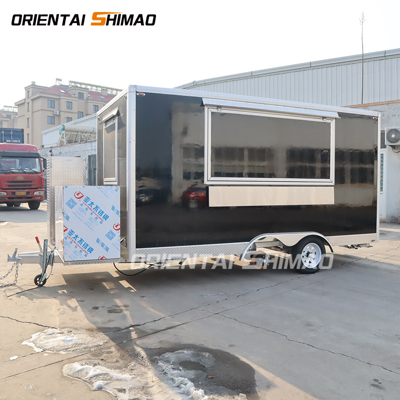 USA standard Fully catering Equipped Food Truck hot dog food cart Food Trailer With Full restaurant Kitchen Equipment