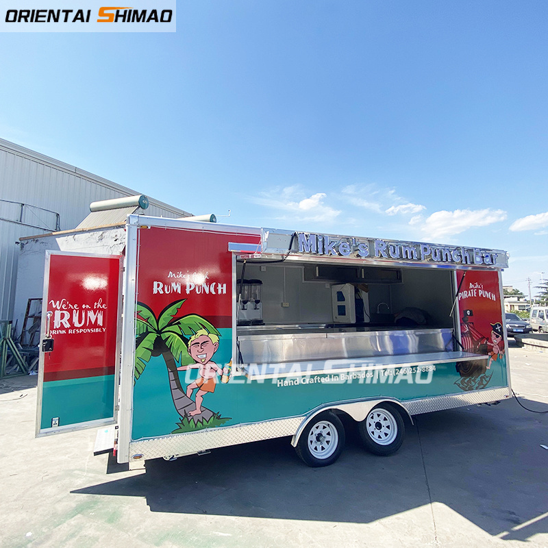 Mobile Fast Food Trailer Trucks Snack Food Cart For Sale Multifunction Food Truck coffee