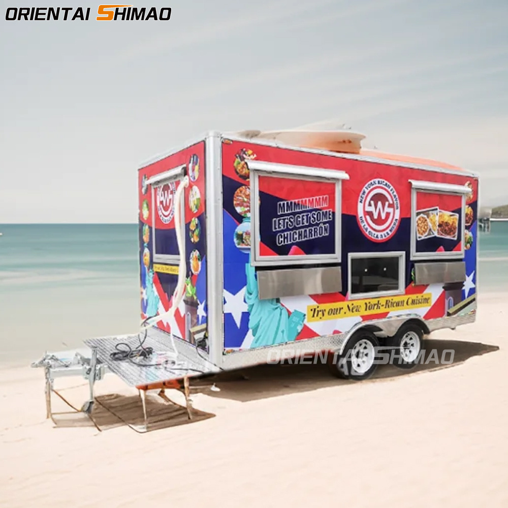 Shimao Oriental Mobile Food Cart Trailer Ice Cream and Coffee Vending Truck with Wheel for Restaurant and Winery