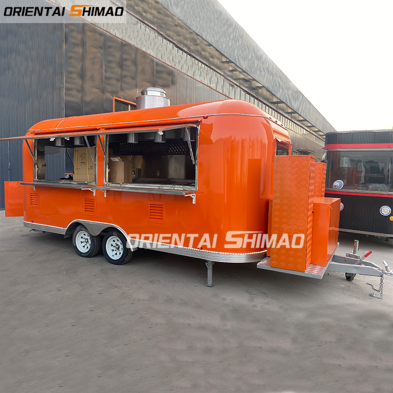 Oriental shimao food warming mobile equipment coffee cart vending concession street fast airstream food trailer truck for sale