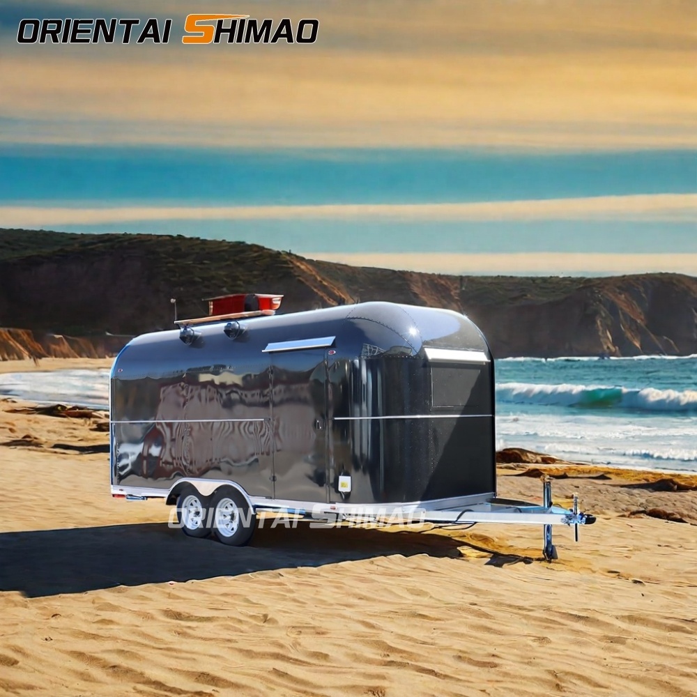 ORIENTAL SHIMAO Australia Standard stainless steel airstream food truck coffee juice fast food bbq food trailer