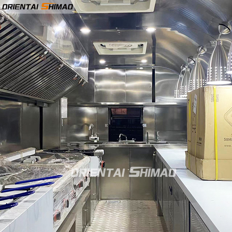 Oriental Shimao 2022  Top Quality Mobile Airstream Food Trailer Customized Food Cart for Sale in France street food van