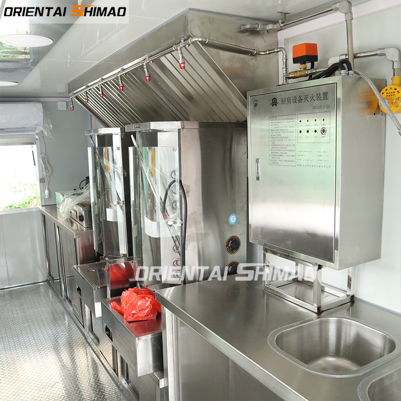 High quality mobile ice cream catering food trailer australia for sale coffee pizza chinese fast food cart bbq burger food van