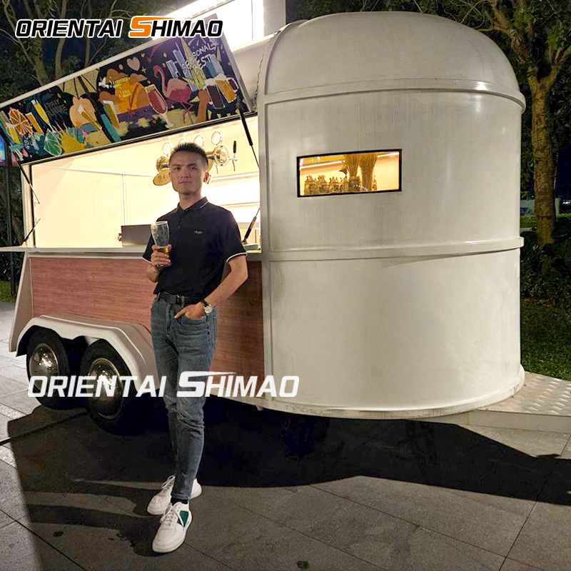 Airstream catering smoked ice cream fast food truck trailer truck pizza trailer with toilet for sale in dubai