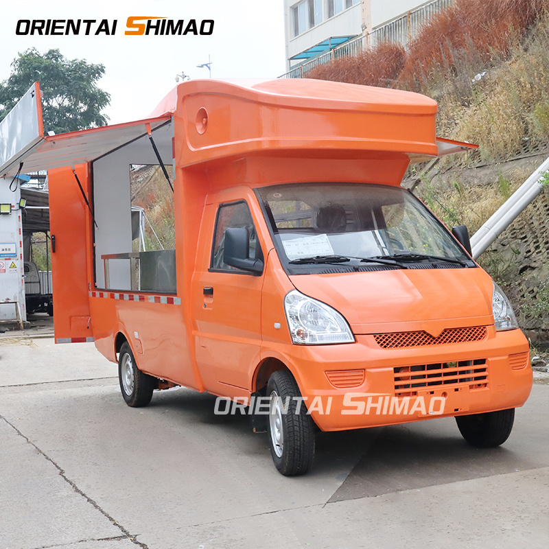 Mini Ice Cream Food Trucks Cart China Customizable Electric/Gasoline Power Mobile Food Van Deep Fryer on Sale