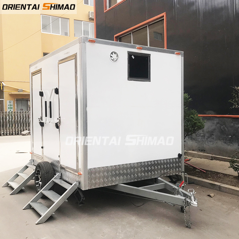 ORIENTAL SHIMAO Luxury VIP Mobile Toilet Trailer with Sandwich Panel Includes Toilet and Shower Available for Sale