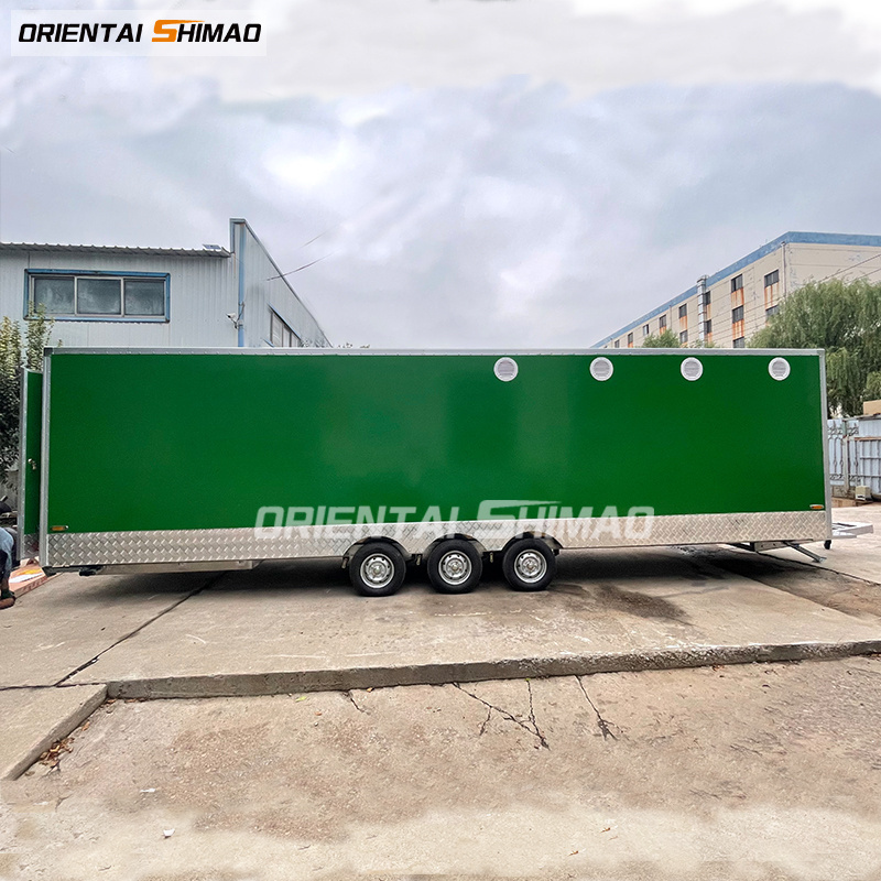 Oriental Shimao 8m food trucks mobile food trailer fast food trailer with awning ready to ship