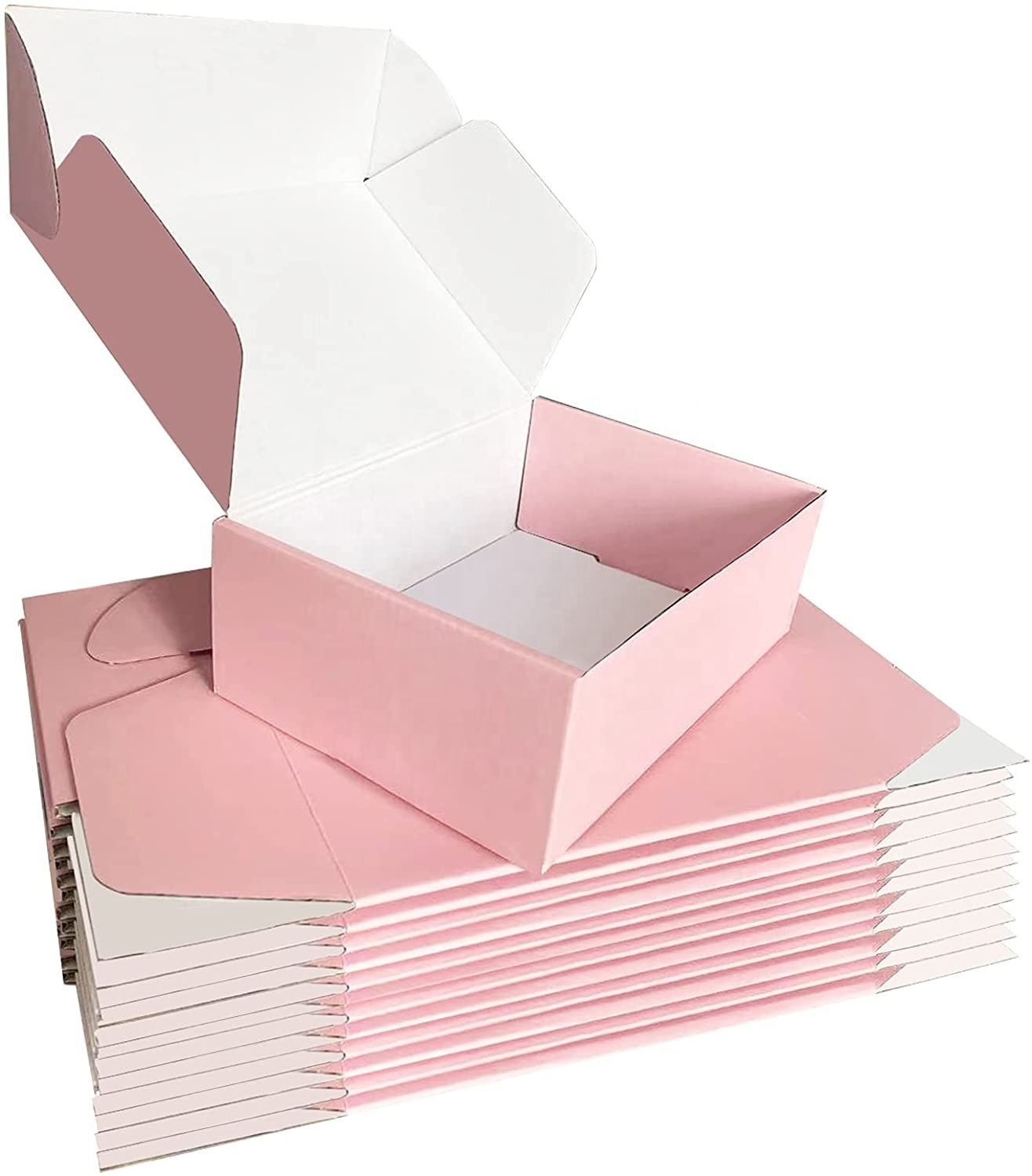 Wholesale Mailing,Shipping,Storing,Christmas Gifts Wrapping Small Corrugated Cardboard Gift Box Pink Shipping Boxes